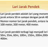 Nomor Nomor Lari Jarak Menengah Yang Diperlombakan